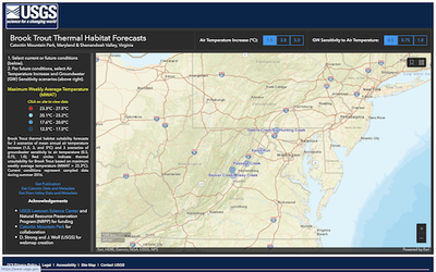 Brook Trout Thermal Habitat Forecasts Catoctin Mountain Park, Maryland & Shenandoah Valley, Virginia