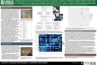 Assessment of the Environmental Genomics of Aquatic Systems in the National Park Service’s National Capital Region with Emphasis on the Algal Communities Associated with the Nuisance Diatom Didymosphenia geminata