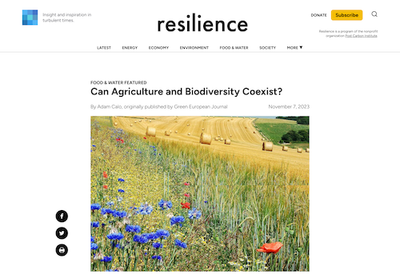 Can Agriculture and Biodiversity Coexist?