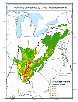 Probability of Presence for Pseudoscorpions