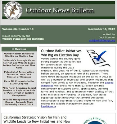 WMI: Outdoor News Bulletin