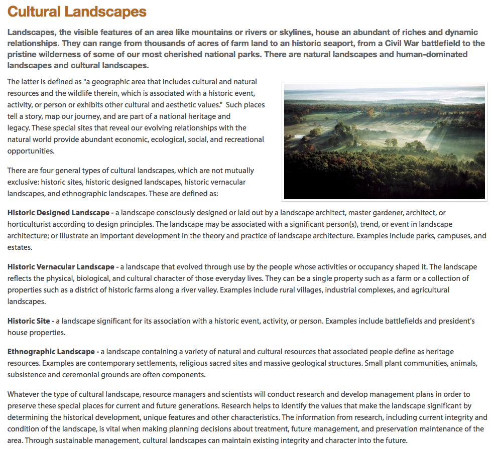 Cultural Landscapes Screenshot